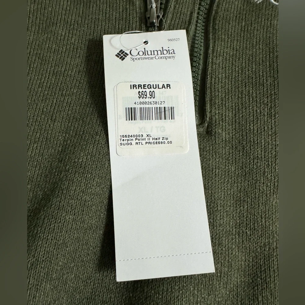 NWT Men’s Columbia Quarter Zip - XL - Picture 2 of 5